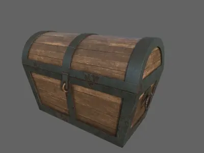Game Ready Treasure Chest Free low-poly 3D model