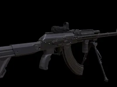 ASR-16 ak - rifle Low-poly 3D model