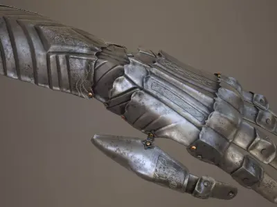 Ornamented Gauntlet Low-poly 3D model