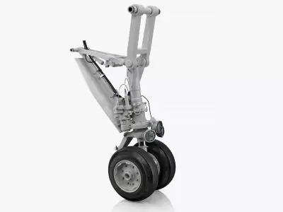 Landing gear Front for Business Jet 3D model