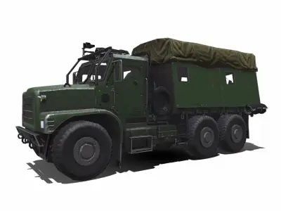 Army Truck Low-poly PBR Low-poly 3D model
