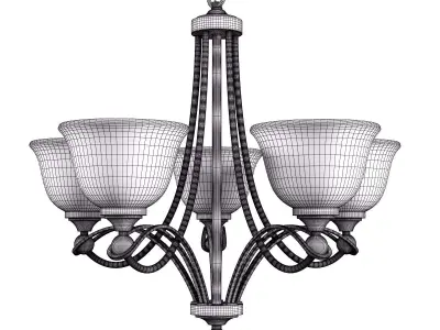 Home Decorators Collection 5-Light Antique Nickel Chandelier 3D model