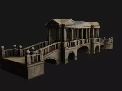 Historic Bridge Low-poly 3D model