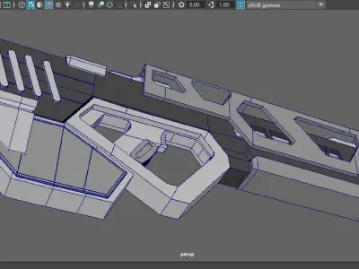 low-poly rifle gun Free 3D model