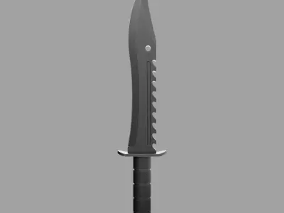 Tactical Knife Free low-poly 3D model order
