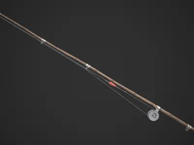 Fishing Pole Low-poly 3D model purchase
