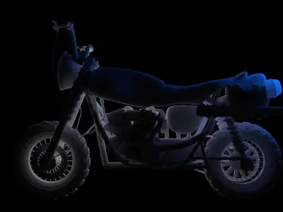 a post apocalypse motorbike 3D model