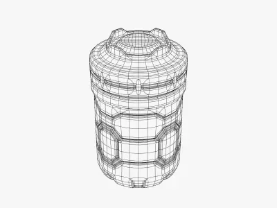 Sci-Fi Futuristic Grenade 3D model