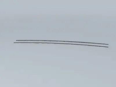 Eco Rail SnowTrack Curve Old Steam Days Free 3D model