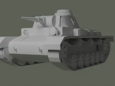 tank pz 3D model