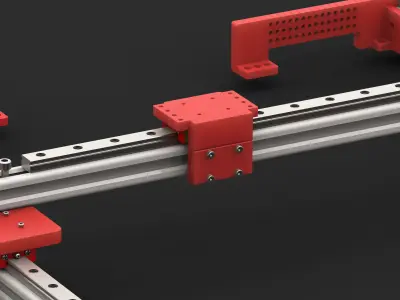 CNC parts to build your own linear rail chassis 3D model