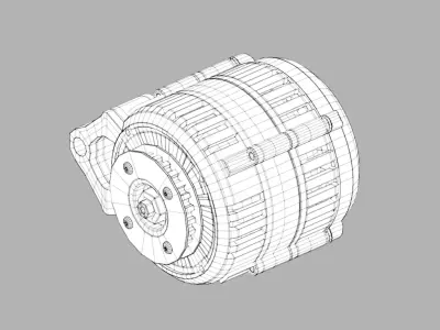 Alternator Low-poly 3D model