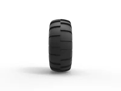 Offroad tire 36 Scale 1 to 25 3D print model