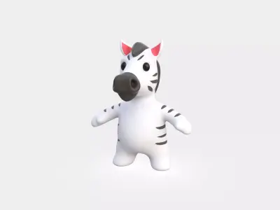 Little animal baby - Zebra cute - Character031 Low-poly 3D model