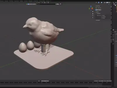 American Robin 3D print model