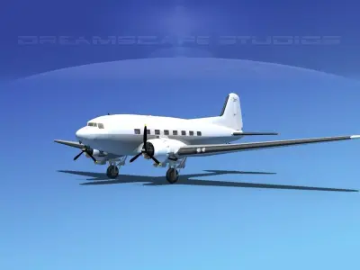 Douglas DC-3 Unmarked  3D model