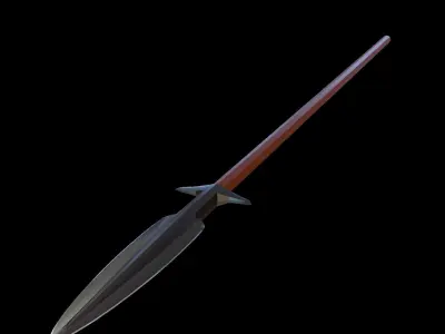 Low poly spear sword Low-poly 3D model