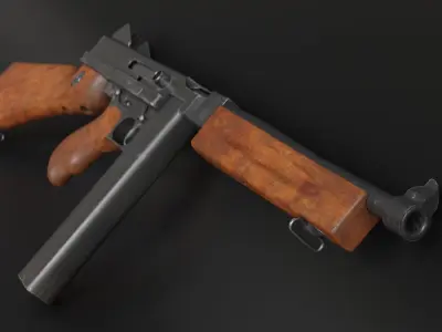 Thompson M1A1 3D model purchase