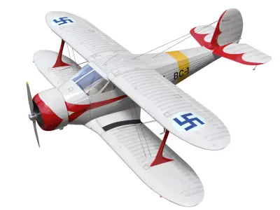 Beechcraft Model C17L Staggerwing 3D model