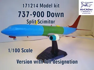 171214 Model kit Boeing 737-900 Split Scimitar Down 3D print model