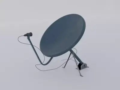Satellite dish antenna Low-poly 3D model purchase