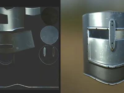 Great Helm Low-poly 3D model purchase