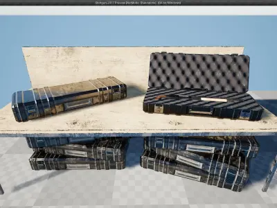 3 Pieces Shotgun L917 Series - Unreal Engine Project Low-poly 3D model