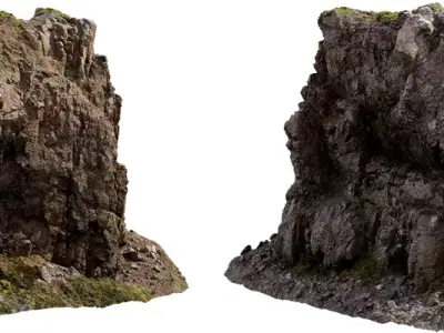 Rock white 4 Free 3D model