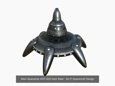 10 Alien Spaceship UFO G Collection - Sci Fi Spacecraft Design 3D Model Pack