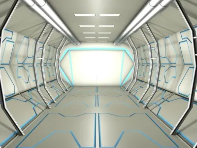 sci fi corridor  3D model