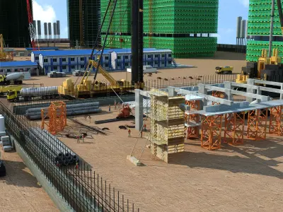 Construction Site 3D model 2