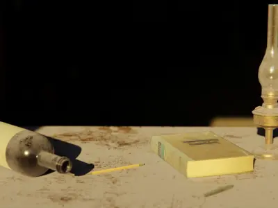 Attic 3d Scene Low-poly 3D model