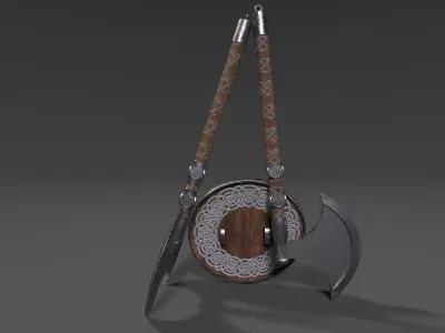 vikings weapons package 2 3D model