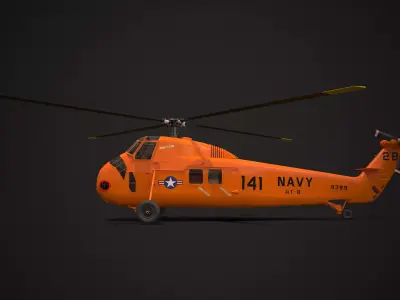 Sikorsky H-34 US Navy 3D model