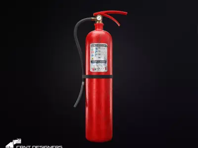Fire Extinguisher Low-poly 3D model 32