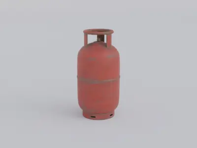 Gas Cylinder Low-poly 3D model shop