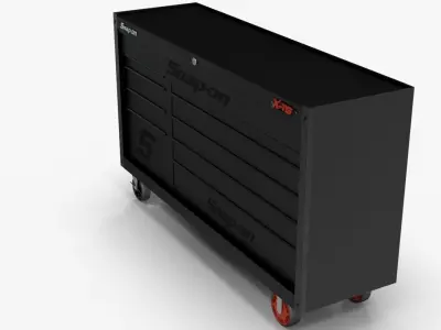 Tool Storage Black Low-poly 3D model