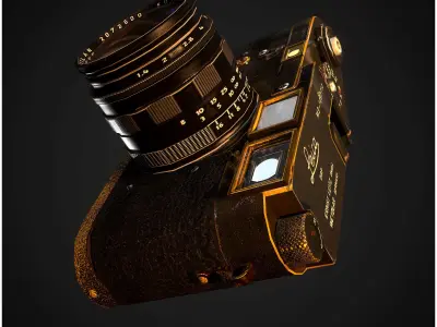 Old DSLR Camera  Low-poly 3D model