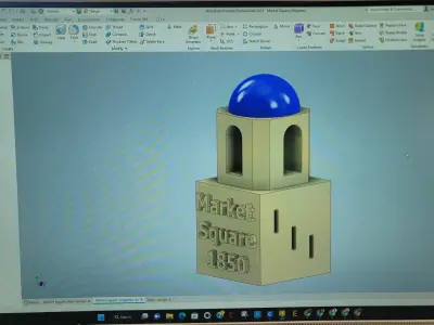 Market Square Brownsville TX 3D print model