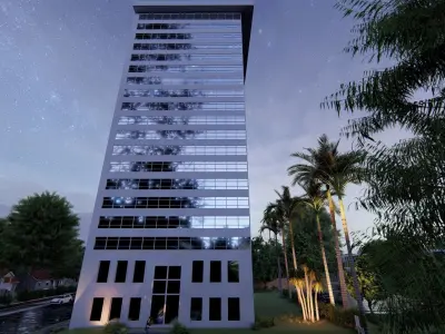 Highrise Building 10 Low-poly 3D model
