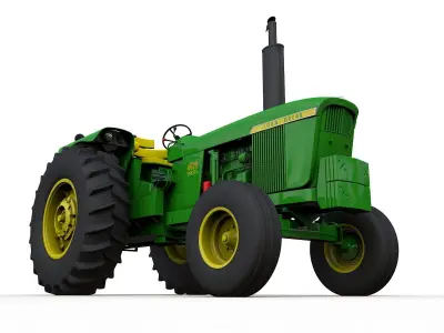 John Deere 4620 Tractor 1971 3D model