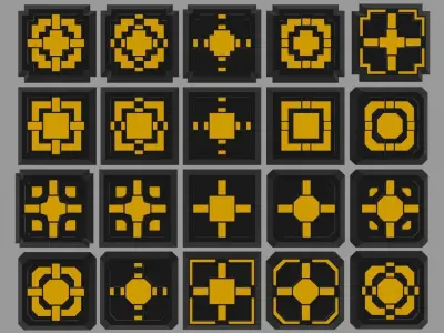 Square Light Pack Free 3D model