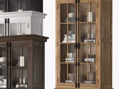 FRENCH CASEMENT DOUBLE-DOOR CABINET 3D model