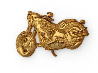 Motorcycle pendant -02 printable jewelry 3D print model