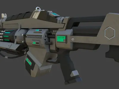 Sci-Fi Link Gun Low-poly 3D model