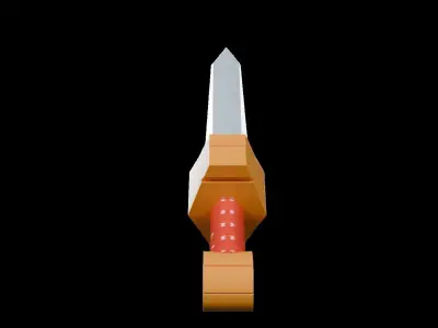 3D Sword Game asset Cartoon Low-poly 3D model
