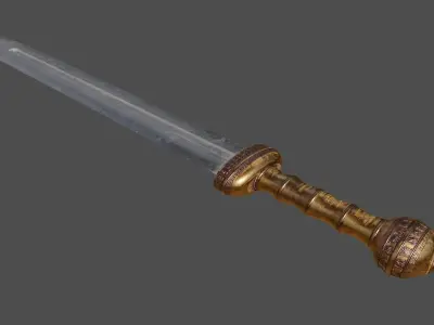 Gladius sword Low-poly 3D model