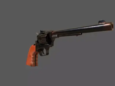 Revolver gun 3D model 4