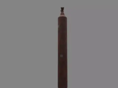oxygen cylinder rusted Low-poly 3D model