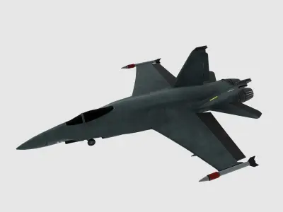 Fighter Jet 3D Model High Detail PBR Textured Maya 3D model